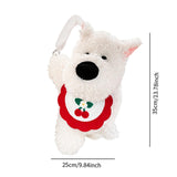 Generic Plushie Dog Car Tissue Holder Cartoon for Long Distance Trip Auto Red Cherry