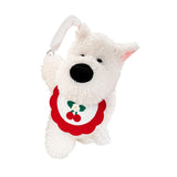 Generic Plushie Dog Car Tissue Holder Cartoon for Long Distance Trip Auto Red Cherry