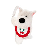 Generic Plushie Dog Car Tissue Holder Cartoon for Long Distance Trip Auto Red Cherry