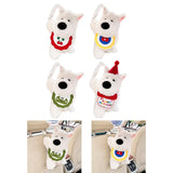 Generic Plushie Dog Car Tissue Holder Cartoon for Long Distance Trip Auto Red Cherry