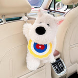 Generic Plushie Dog Car Tissue Holder Cartoon for Long Distance Trip Auto Yellow Princess