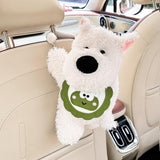 Generic Plushie Dog Car Tissue Holder Cartoon for Long Distance Trip Auto Green Frog