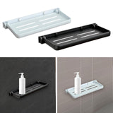 Bathroom Wall Shelf Practical Rag Drain Rack for Office Bedroom Cabinet White