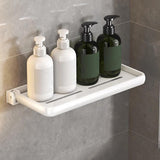 Bathroom Wall Shelf Practical Rag Drain Rack for Office Bedroom Cabinet White