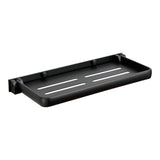 Bathroom Wall Shelf Practical Rag Drain Rack for Office Bedroom Cabinet Black