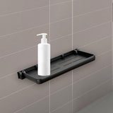 Bathroom Wall Shelf Practical Rag Drain Rack for Office Bedroom Cabinet Black
