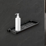 Bathroom Wall Shelf Practical Rag Drain Rack for Office Bedroom Cabinet Black