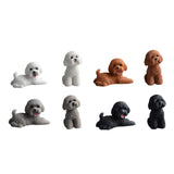 Dog Miniature Figurine Mini Animal Statue for Bedroom Shelf Living Room White Lying