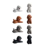Dog Miniature Figurine Mini Animal Statue for Bedroom Shelf Living Room White Lying