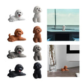 Dog Miniature Figurine Mini Animal Statue for Bedroom Shelf Living Room White Lying