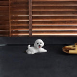 Dog Miniature Figurine Mini Animal Statue for Bedroom Shelf Living Room White Lying