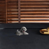 Dog Miniature Figurine Mini Animal Statue for Bedroom Shelf Living Room Gray Lying