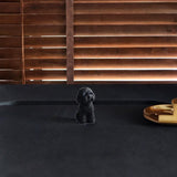 Dog Miniature Figurine Mini Animal Statue for Bedroom Shelf Living Room Black Squatting