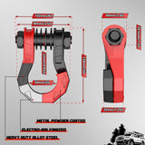 D Ring Split Shackle Accessories Spare Parts Premium Towing Winch Shackle Black Red