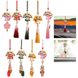 Year of The Snake Car Ornament 2025 Chinese Lunar New Year Hanging Ornament Pink Flower