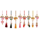 Year of The Snake Car Ornament 2025 Chinese Lunar New Year Hanging Ornament Pink Flower
