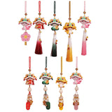 Year of The Snake Car Ornament 2025 Chinese Lunar New Year Hanging Ornament Pink Flower