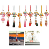 Year of The Snake Car Ornament 2025 Chinese Lunar New Year Hanging Ornament Pink Flower