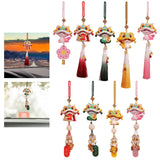 Year of The Snake Car Ornament 2025 Chinese Lunar New Year Hanging Ornament Pink Flower