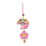 Year of The Snake Car Ornament 2025 Chinese Lunar New Year Hanging Ornament Pink Flower