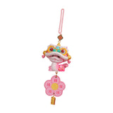 Year of The Snake Car Ornament 2025 Chinese Lunar New Year Hanging Ornament Pink Flower