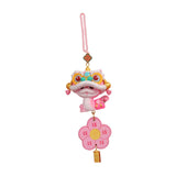 Year of The Snake Car Ornament 2025 Chinese Lunar New Year Hanging Ornament Pink Flower