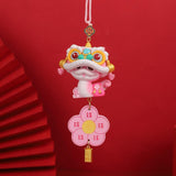 Year of The Snake Car Ornament 2025 Chinese Lunar New Year Hanging Ornament Pink Flower