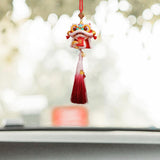 Year of The Snake Car Ornament 2025 Chinese Lunar New Year Hanging Ornament Red Tassel