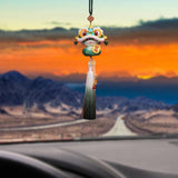 Year of The Snake Car Ornament 2025 Chinese Lunar New Year Hanging Ornament Green Tassel