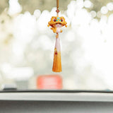 Year of The Snake Car Ornament 2025 Chinese Lunar New Year Hanging Ornament Gold Tassel