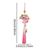 Year of The Snake Car Ornament 2025 Chinese Lunar New Year Hanging Ornament Pink Tassel