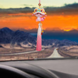 Year of The Snake Car Ornament 2025 Chinese Lunar New Year Hanging Ornament Pink Tassel
