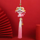 Year of The Snake Car Ornament 2025 Chinese Lunar New Year Hanging Ornament Pink Tassel