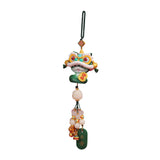 Year of The Snake Car Ornament 2025 Chinese Lunar New Year Hanging Ornament Green Beads