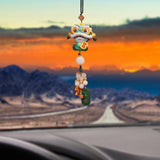 Year of The Snake Car Ornament 2025 Chinese Lunar New Year Hanging Ornament Green Beads
