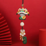 Year of The Snake Car Ornament 2025 Chinese Lunar New Year Hanging Ornament Green Beads