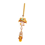 Year of The Snake Car Ornament 2025 Chinese Lunar New Year Hanging Ornament Gold Beads