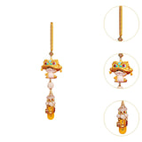 Year of The Snake Car Ornament 2025 Chinese Lunar New Year Hanging Ornament Gold Beads