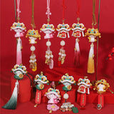 Year of The Snake Car Ornament 2025 Chinese Lunar New Year Hanging Ornament Gold Beads