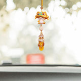 Year of The Snake Car Ornament 2025 Chinese Lunar New Year Hanging Ornament Gold Beads
