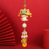 Year of The Snake Car Ornament 2025 Chinese Lunar New Year Hanging Ornament Gold Beads