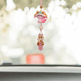 Year of The Snake Car Ornament 2025 Chinese Lunar New Year Hanging Ornament Pink Beads