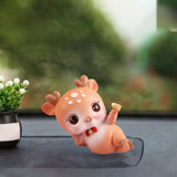 Deer Miniature Figurine Desktop Ornament for Entrance Fireplace Cabinet Style A