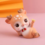 Deer Miniature Figurine Desktop Ornament for Entrance Fireplace Cabinet Style A