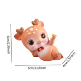 Deer Miniature Figurine Desktop Ornament for Entrance Fireplace Cabinet Style A
