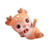 Deer Miniature Figurine Desktop Ornament for Entrance Fireplace Cabinet Style A
