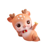 Deer Miniature Figurine Desktop Ornament for Entrance Fireplace Cabinet Style A