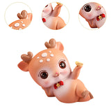 Deer Miniature Figurine Desktop Ornament for Entrance Fireplace Cabinet Style A