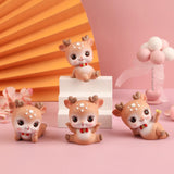 Deer Miniature Figurine Desktop Ornament for Entrance Fireplace Cabinet Style A