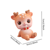 Deer Miniature Figurine Desktop Ornament for Entrance Fireplace Cabinet Style C